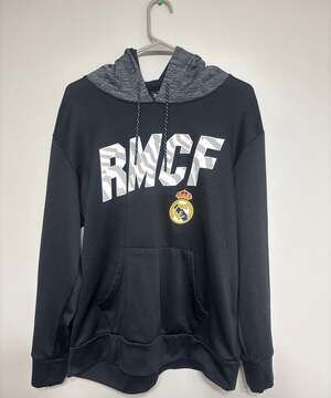 Official Real Madrid C.F. 100% Madridista Men's Pullover Hoodie Black